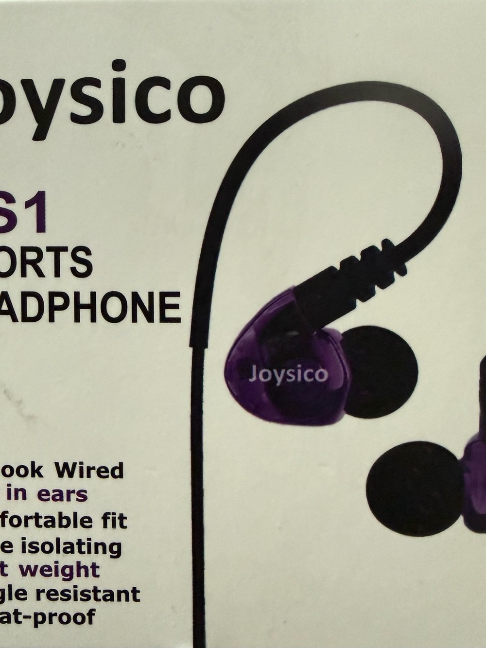 Joysico Purple Wired Sports In-Ear Headphones